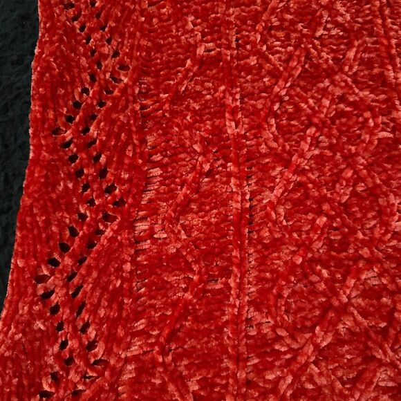 Gibson Latimer Womens Sweater Red Size S Polyester Long Sleeve Cold Shoulder - Picture 11 of 12